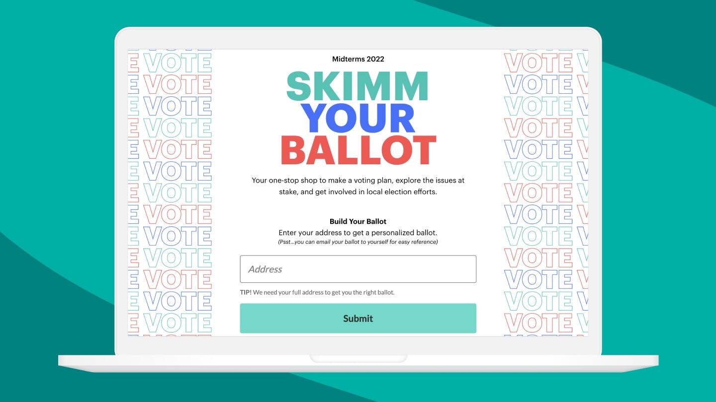 Skimm Your Ballot 2022