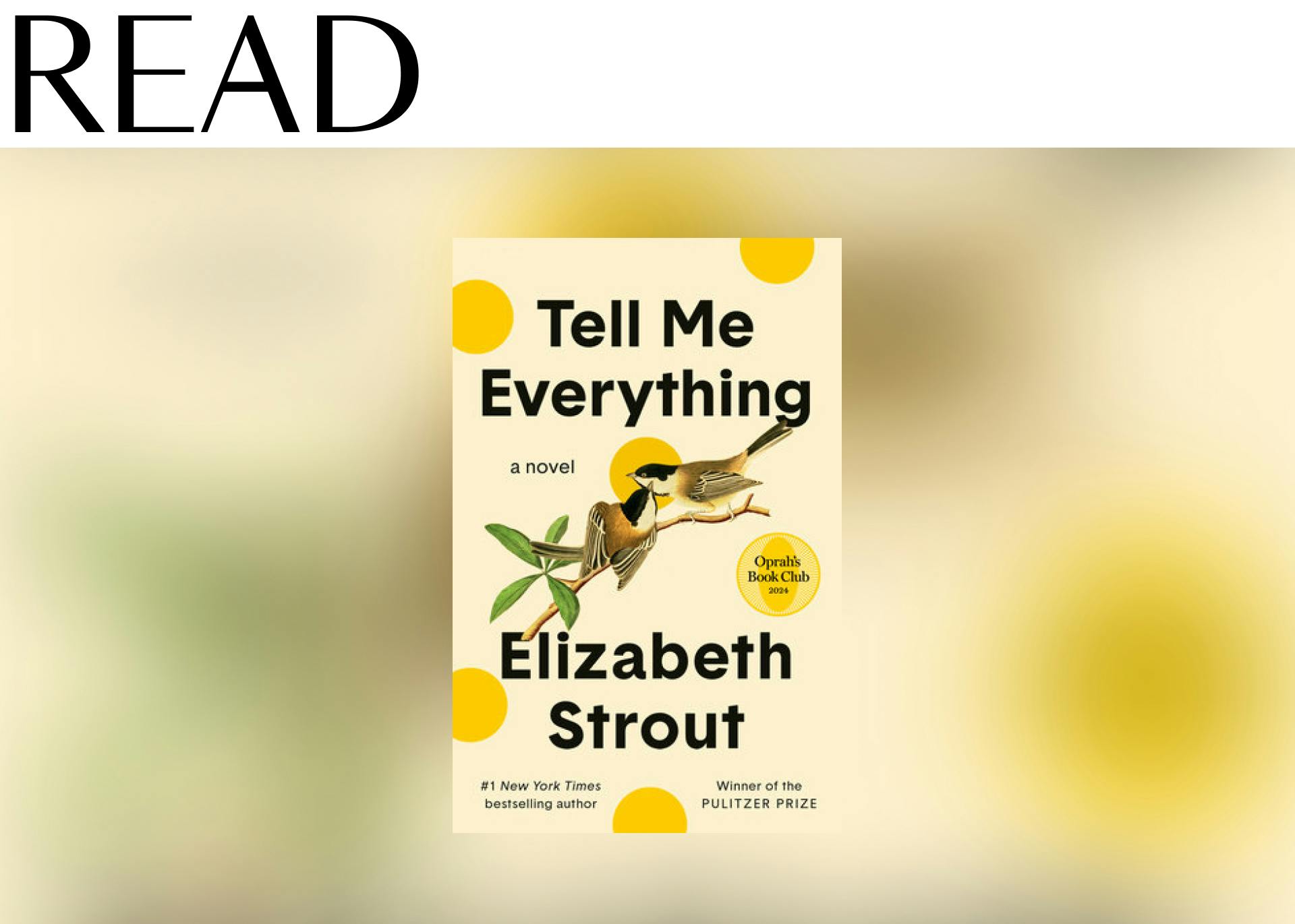 Tell Me Everything by Elizabeth Strout